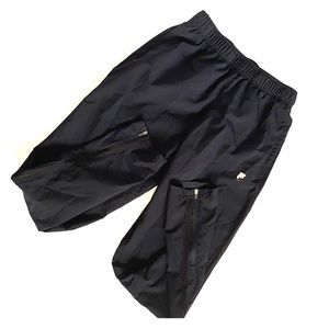 FILA Black Track Pants S Zippered Ankles EUC